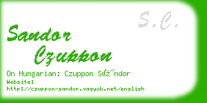 sandor czuppon business card